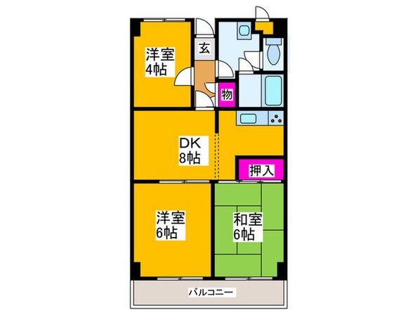 アミニティ－ふじⅠの物件間取画像